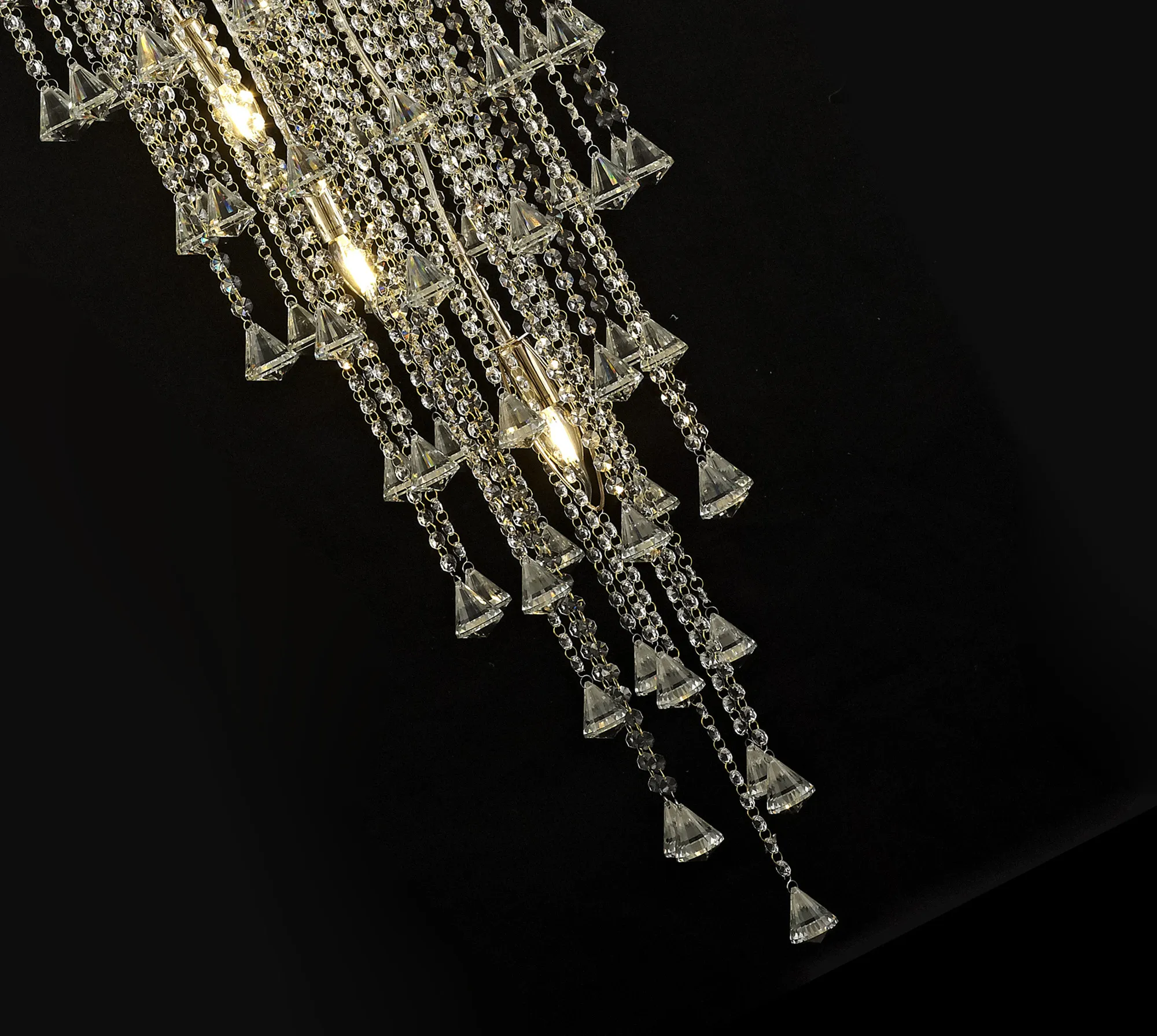 Inina Crystal Chandelier 9 Light (17kg) French Gold IL32775  Diyas Inina French Gold